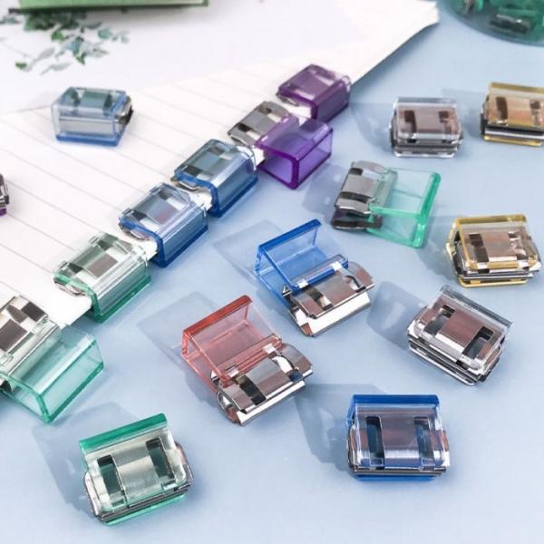 파일 정리 다용도 푸시 클립 20MM 혼합컬러 20개입 40개입 고정 클립 파일 정리