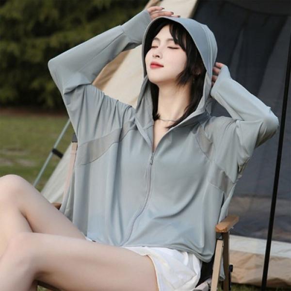 은창]쿨링 챙후드 미들 점퍼 잠바 바람막이 집업 점퍼 잠바 여름 후디 자켓 비치 수영복 봄 가을 아우터 여