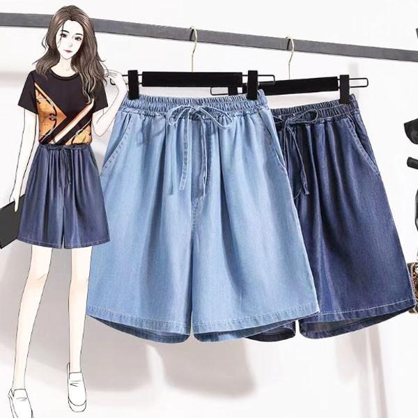 은창]블루 글림 와이드 포켓 밴딩 팬츠 반바지 여름바지 시원한 바지 여름바지 밴딩 와이드 무지 단색