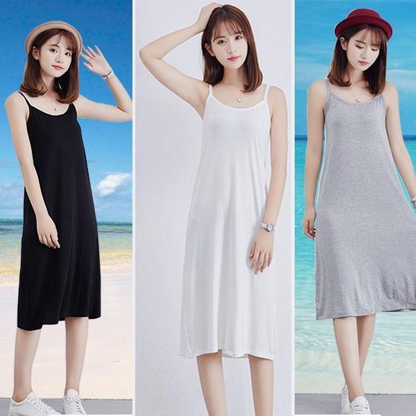 민소매 나시원피스 여름 휴가 롱 슬립 비치 휴양지
