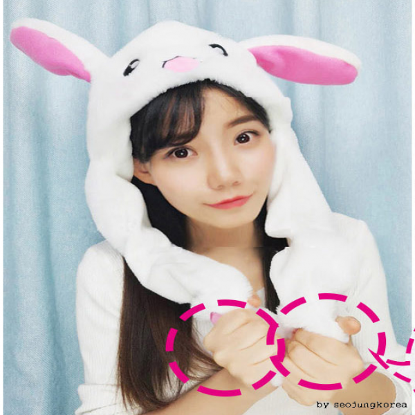 움직이는 토끼모자 귀달이 모자 아동 털모자 겨울