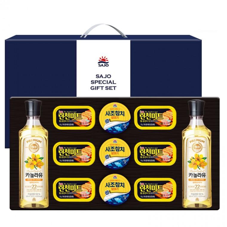 사조 참치세트11호(카놀라유500mlx2P + 살코기참치3P + 런천미트6P)