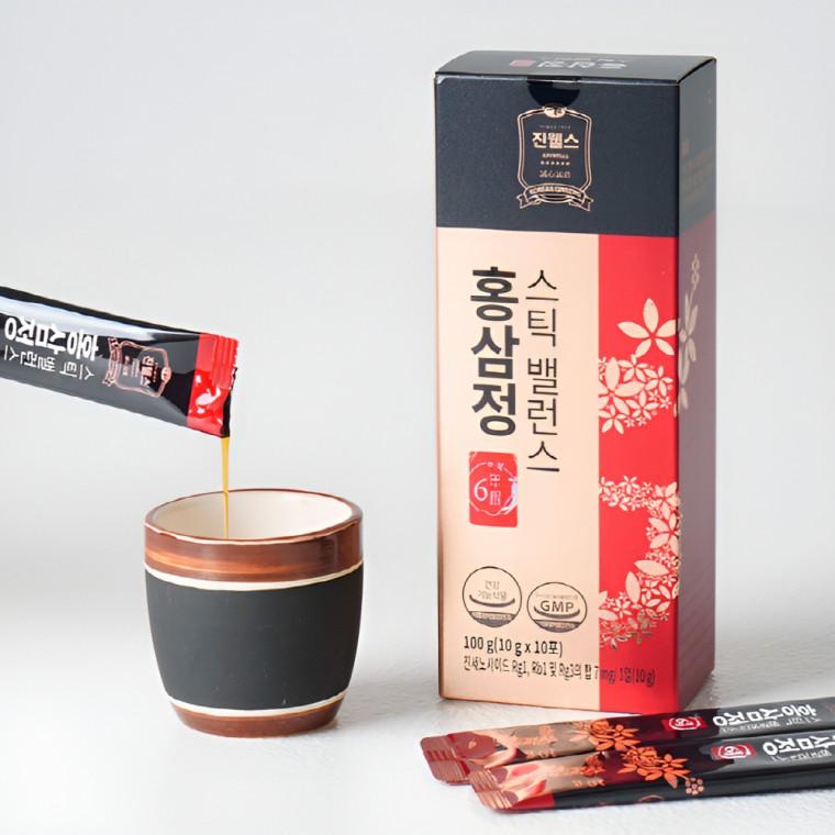 선물 홍삼정스틱밸런스 10g x 30포 진웰스 발효홍삼스틱 명절선물세트