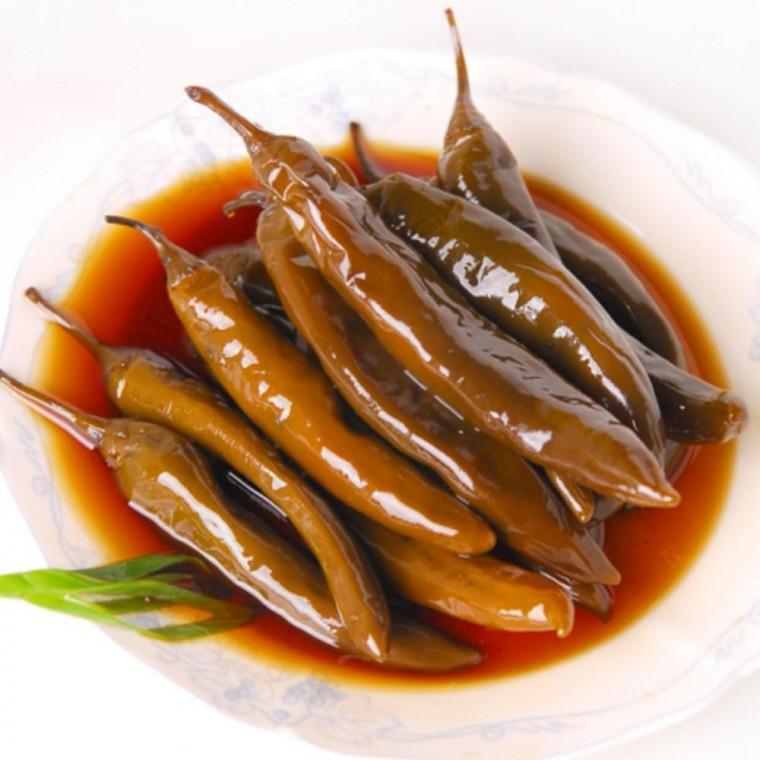 간장 고추 장아찌 500g 수제 고추절임 밥반찬 삼겹살 캠핑 고기