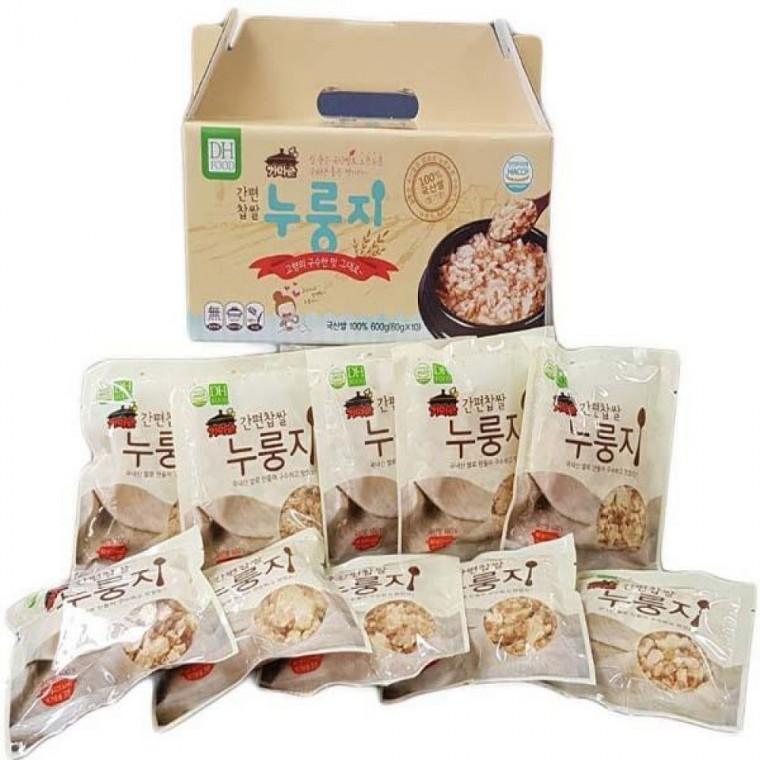 가마솥 국산 수제 찹쌀 누룽지 60g 10입 소포장 추석 명절 선물세트 식사대용 추석선물세트 지인명절선물