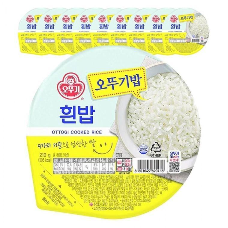 오뚜기 맛있는 오뚜기밥 흰밥 210g 10입