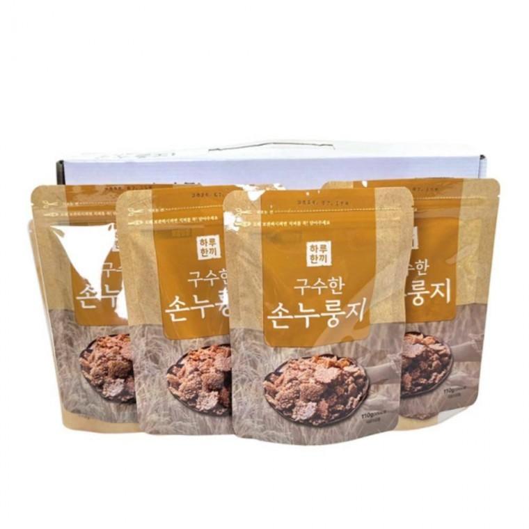 가마솥 손 누룽지 110g 4봉 선물세트 간편식 간식 누룽지탕 명절 추석선물세트 답례품 명절 대량주문