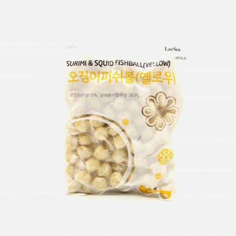 랜시 오징어 피쉬볼 옐로우 1kg 피쉬볼어묵 마라탕재료 오징어어묵 냉동피쉬볼