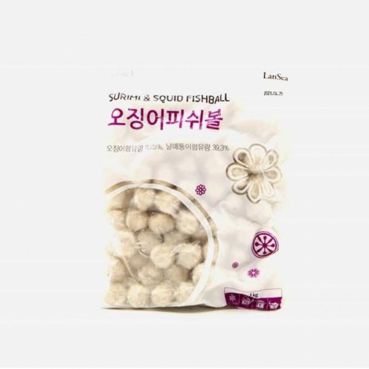 랜시 오징어 피쉬볼 오리지날 1kg 어묵우동만들기 마라탕토핑 간단반찬 도시락반찬