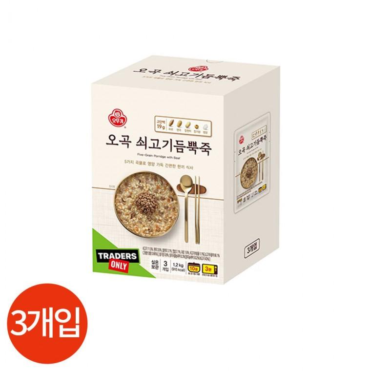 오뚜기 오곡 쇠고기 듬뿍 죽 400g x 3개