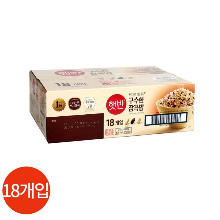 CJ 햇반 구수한 잡곡밥 210g x 18개