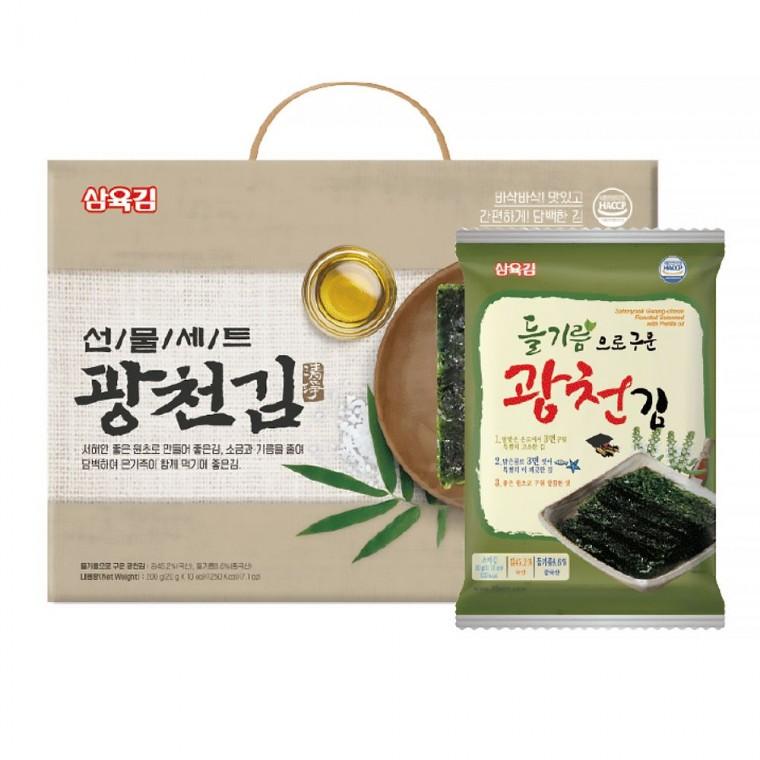 삼육수산 삼육김 광천1호 - 광천들기름전장 20gx10봉 들기름김 광천김