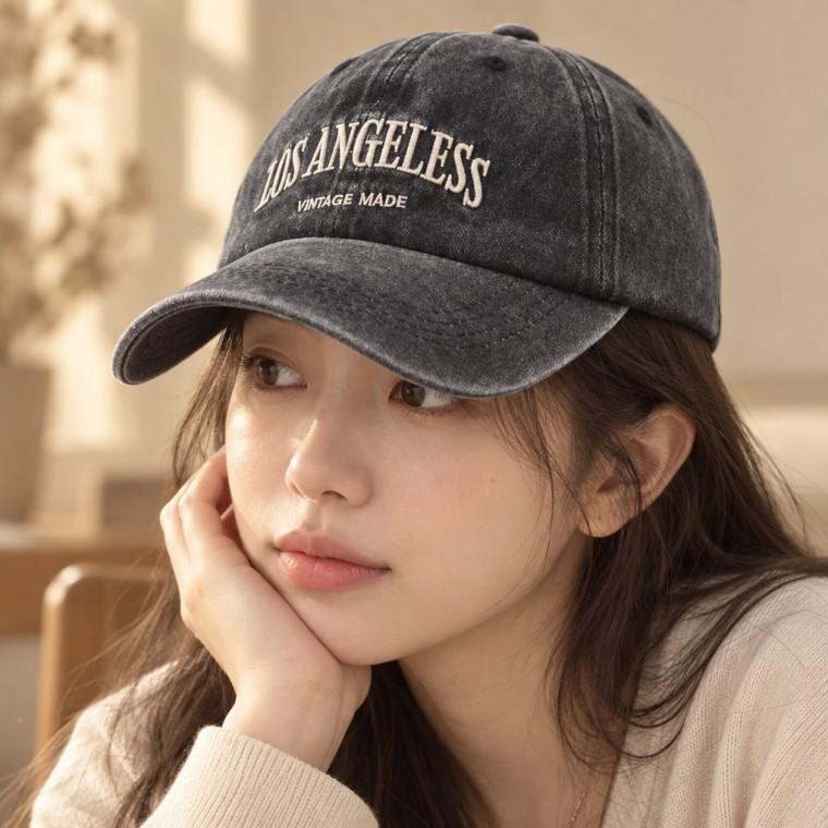 캡모자 캐주얼 패션모자 빈티지 워싱 피그먼트 볼캡 4컬러 여성