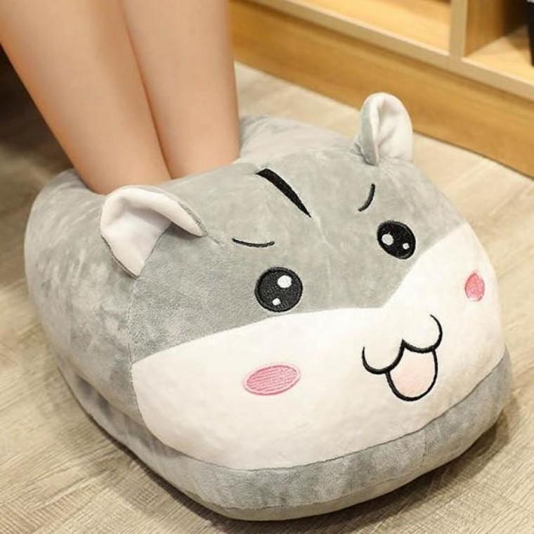 겨울철 소프트한 발쿠션 귀여운 포근한 따뜻한 발온열기구 겨울 귀여운