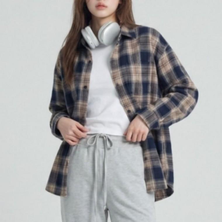 상의 여성 가을 2컬러 봄 남방 캐주얼무드 롱셔츠 클래식