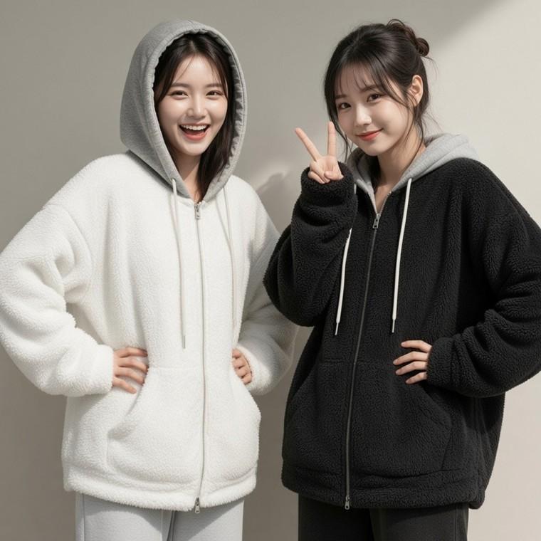 폴링 보송보송 데일리 후리스 후드자켓 SD-260924