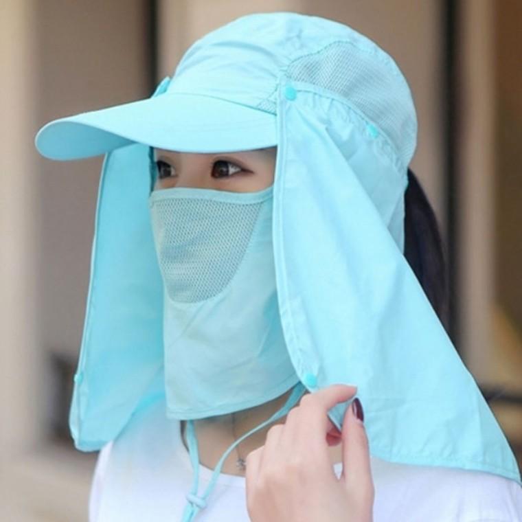 단색 햇빛 차단 마스크 모자 햇빛차단모자 햇빛가리개모자