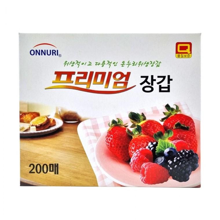 온누리 프리미엄장갑 200P 대용량일회용장갑 다용도 위생장갑 비닐장갑