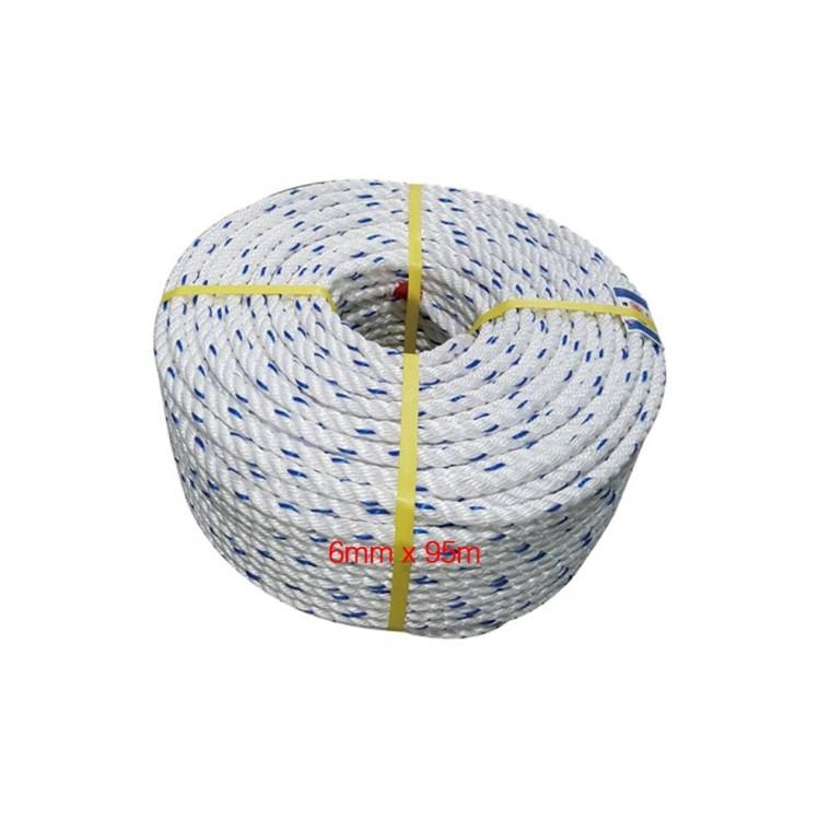 PP 안전로프 빨래줄 밧줄 등산 6mm x 95m 1.9kg