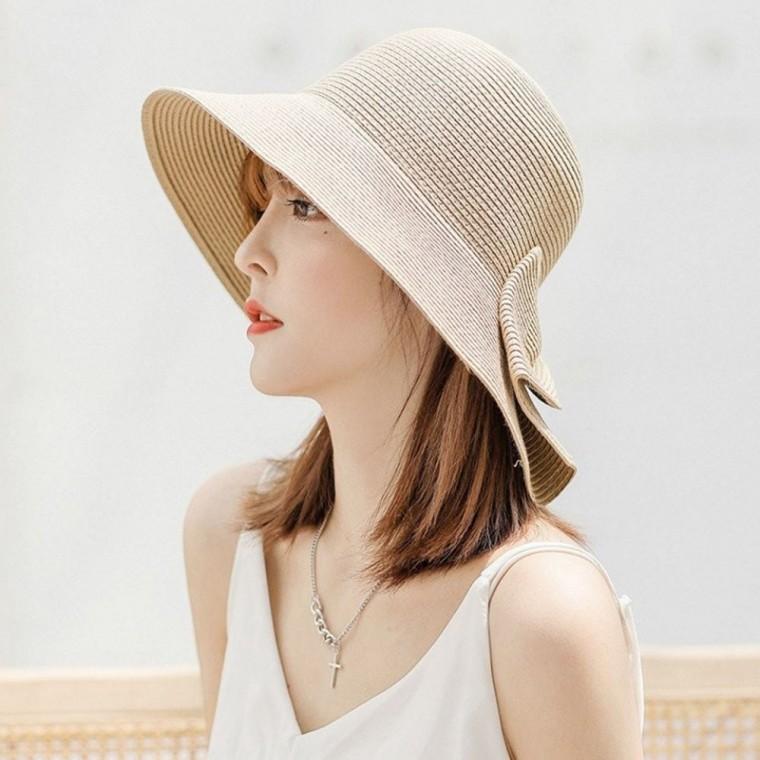 여름모자 썬캡 밀짚모자 2컬러 라탄모자 여성 왕리본 여성썬캡