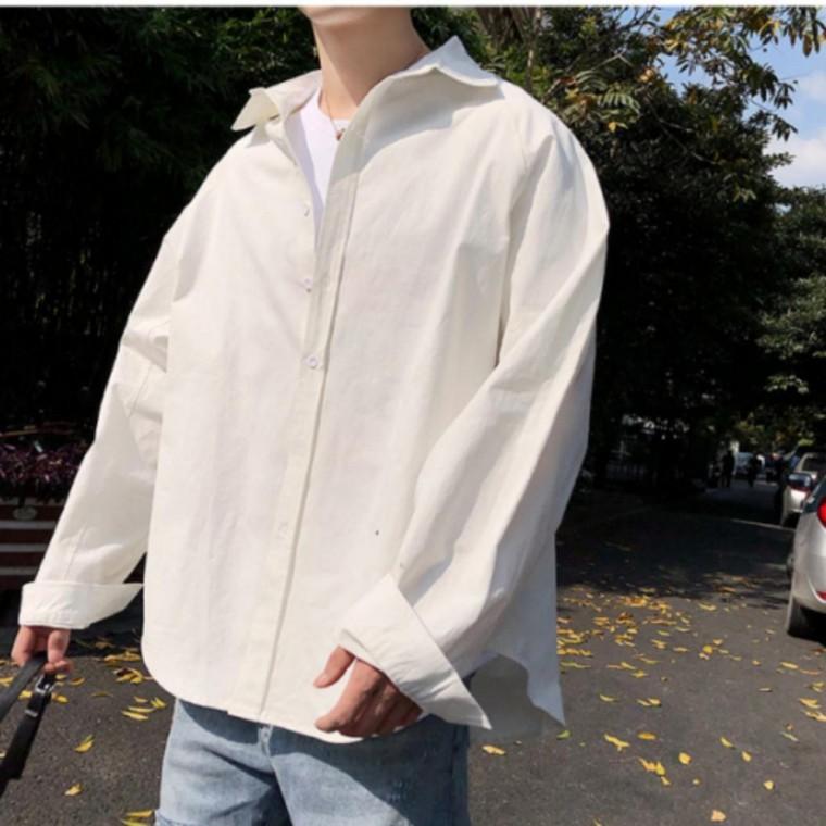 남성 데님 스트라이프 오버핏 캐주얼 레이어드 가을 겨울 간절기 셔츠