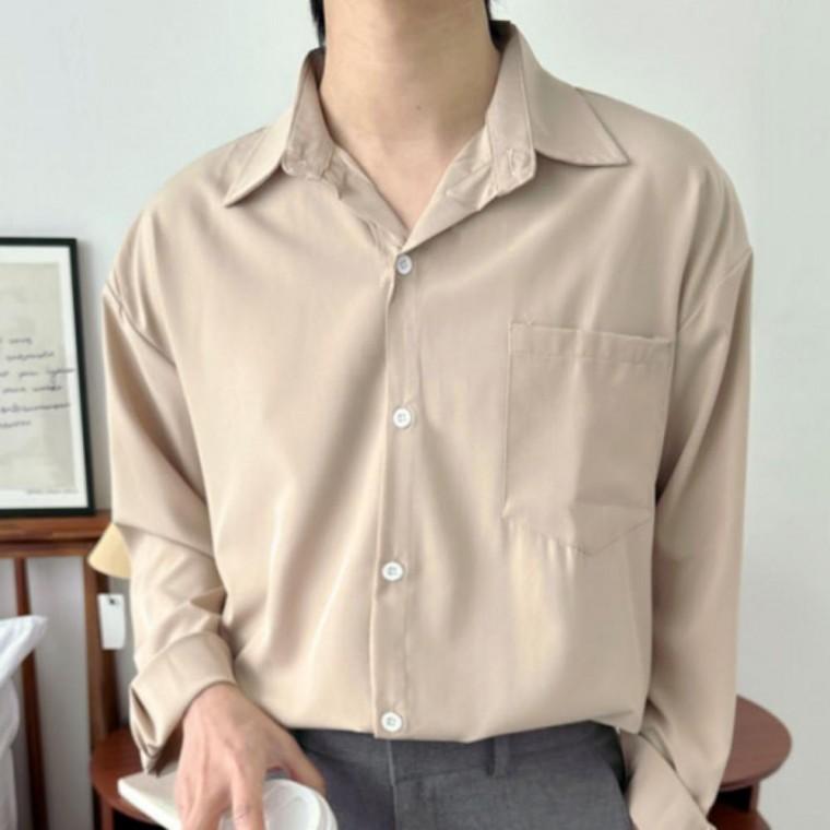 남성 카라 무지 정장 캐주얼 가을 간절기 베이직 셔츠