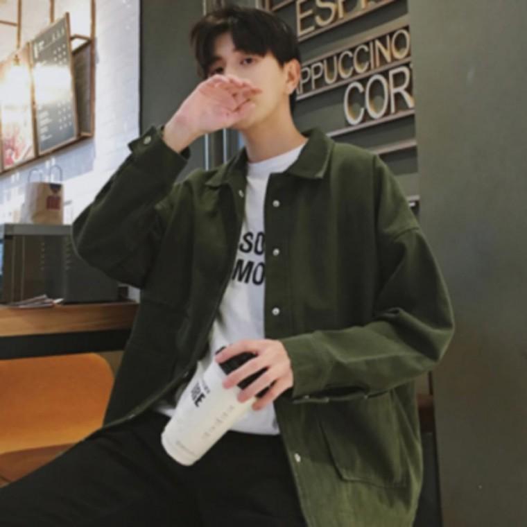 남성 데님 빅사이즈 캐주얼 가을 셔츠