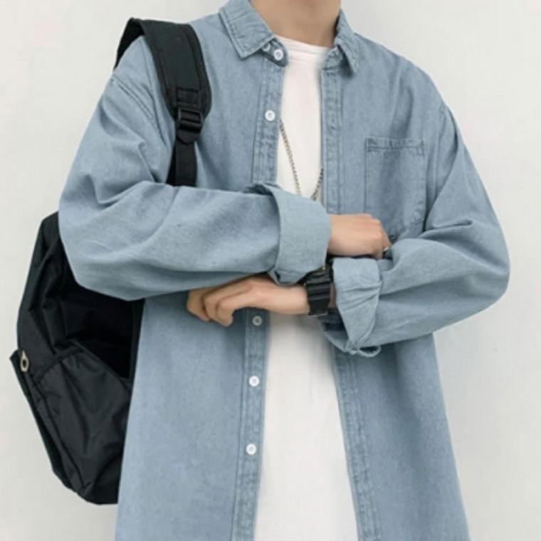 남성 데님 빅사이즈 정장 가을 셔츠