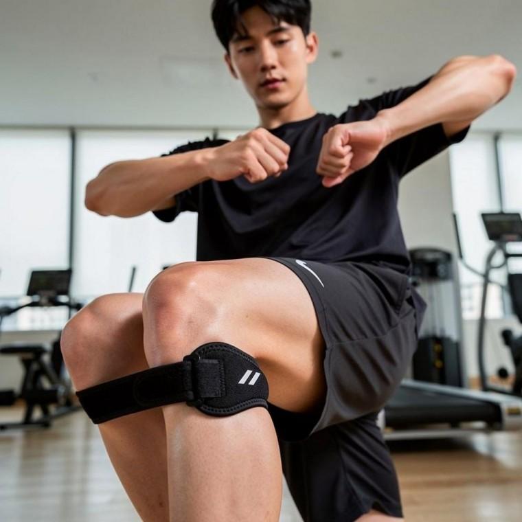 슬림형 무릎보호대 러닝 등산 헬스 압박 스포츠 보호대 2개 1세트 고밀도 네오프렌 소재