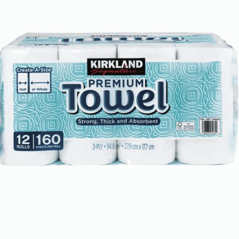코스트코 커클랜드 시그니춰 종이타월 160매 x 12롤 Paper Towel