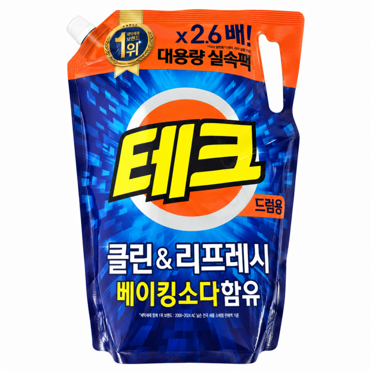 테크 클린&리프레시 액체세제 2600ml 드럼용