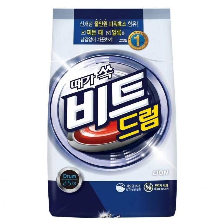 비트 드럼 세탁세제 2.5kg 리필 가루세제 세탁기용 빨래세제 찬물세탁