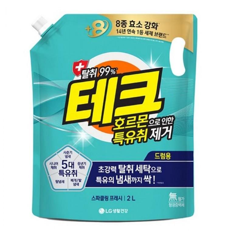 지속공급 테크 특유취제거 액체리필 드럼용 2L 세탁기세탁세제
