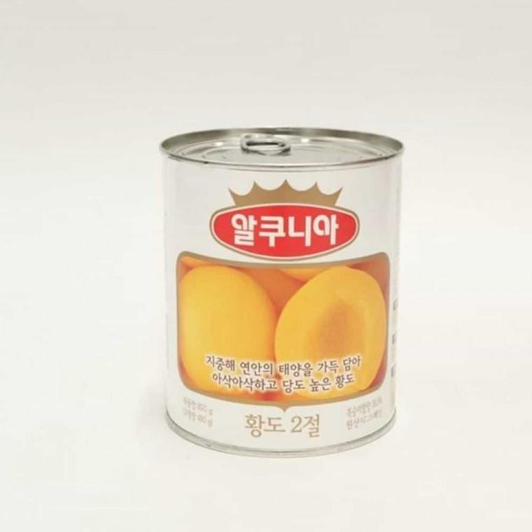 알쿠니아 황도 850g 혼술안주 황도복숭아 황도캔 호프집안주