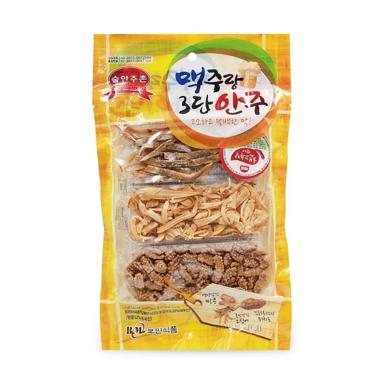 보민 맥주랑 3단안주 70g 과자