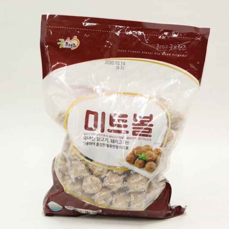프랜즈 미트볼 1kg 냉동고기완자 대용량미트볼 스파게티미트볼 냉동안주