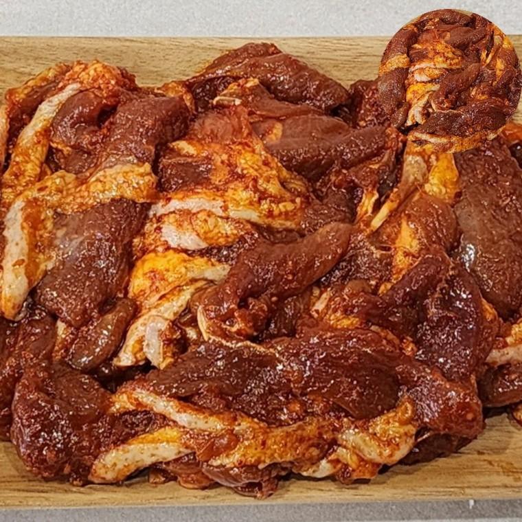 오리 주물럭 400g 냉동오리고기 볶음안주 국산오리고기