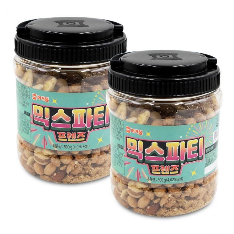 머거본 믹스파티 프렌즈 800g x 2개 안주 종합견과 간식