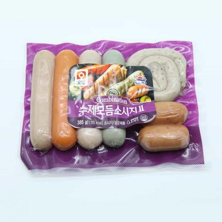 사조 수제모듬소세지 385g 안주소시지 부대찌개소세지 캠핑소세지 수제소세지