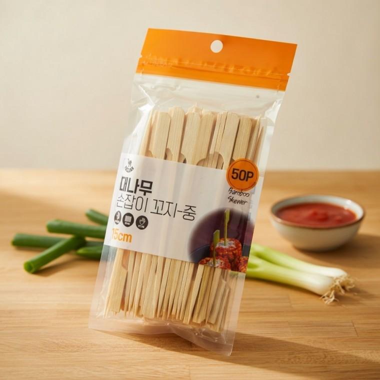 대나무 손잡이 꼬치 산적 파티 안주 베이킹 조리도구 도시락