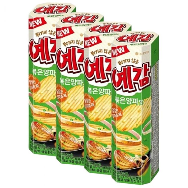 오리온 예감 볶은양파맛 64g 4P 감자 과자 스낵 간식 맥주안주 혼술안주