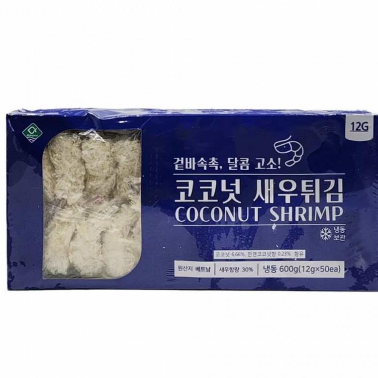 배달안주 에어프라이어새우튀김 코코넛 새우 튀김 50입 600g
