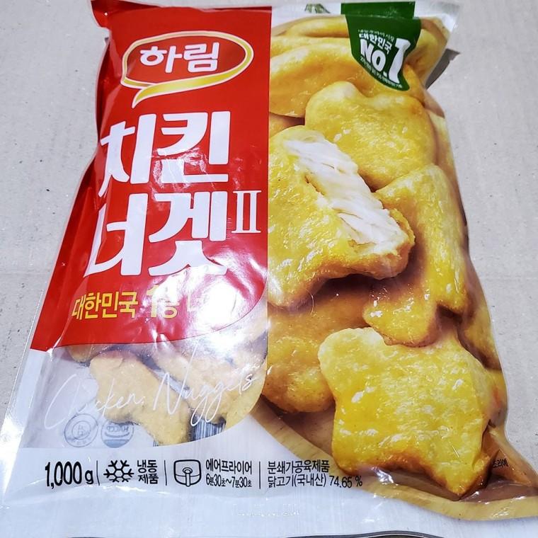 하림 치킨너겟 1K 육가공 즉석식품 안주 닭 냉동 냉장 튀김 부침 떡볶이 nuggets