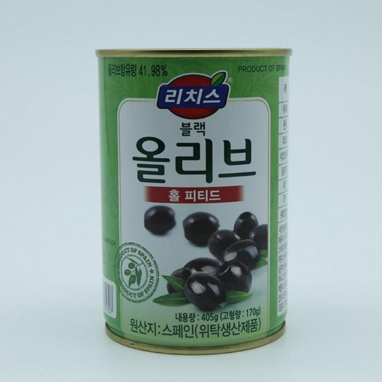 리치스 블랙 올리브 홀 스페인 피자토핑 올리브캔 샐러드토핑 올리브안주