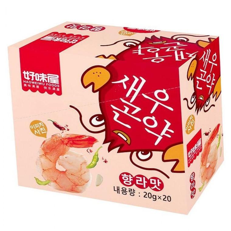 중국간식 새우곤약 향라맛 20개 세트 1P 혼술 안주