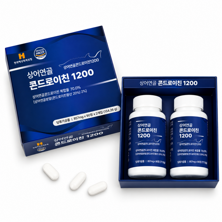 웰러스 상어연골 콘드로이친 1200 857mg x 90정 x2개입