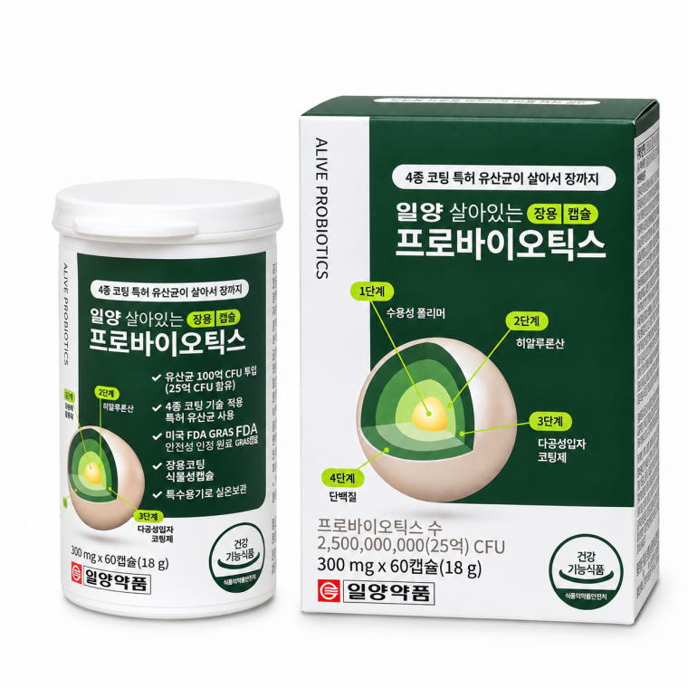 일양약품 살아있는 프로바이오틱스 300mg x 60캡슐
