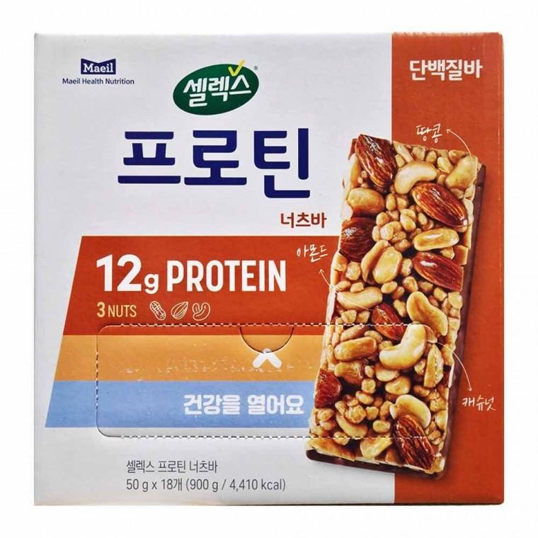 셀렉스 프로틴 너츠바 50g x 18개(900g)