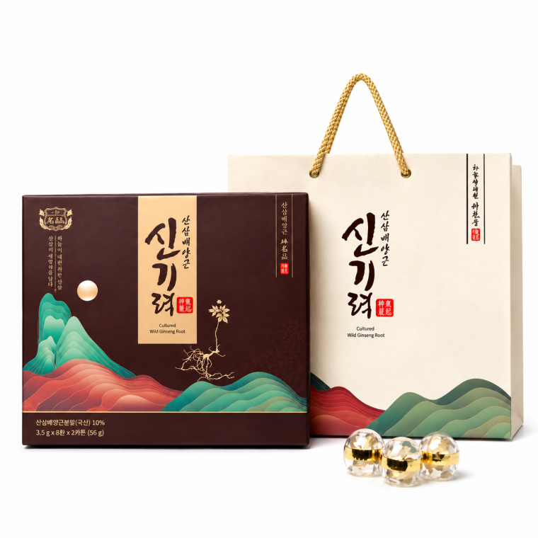 일양약품 산삼배양근 신기력 진품 3.5g x 8환 x 2카톤