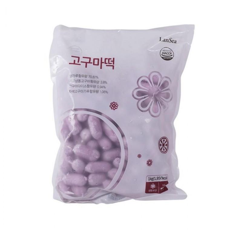 랜시 냉동 고구마떡볶이떡 1k 업소용떡볶이떡 자색고구마떡 냉동떡볶이떡 분식재료